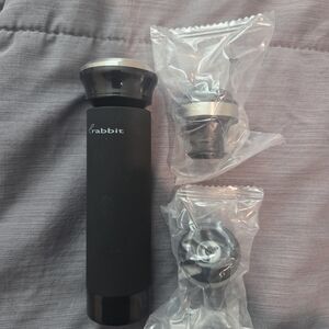 Rabbit Wine Preserver Vacuum Pump + 2 Stoppers | Barware Wine Saver | Black